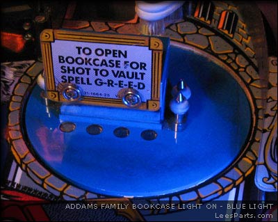 Bookcase Light for Addams Family Pinball Machine