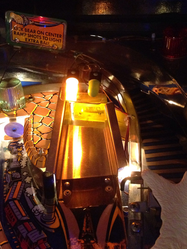 Thing Ramp Light for Addams Family Pinball Machine - Yellow