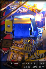 Blue Slot Machine Kickout Light for Twilight Zone Pinball Machine