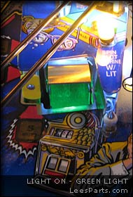 Green Slot Machine Kickout Light for Twilight Zone Pinball Machine