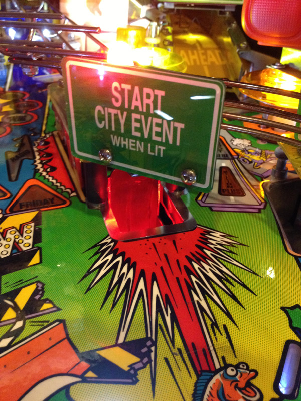 Red Start City Event Kickout Light for Road Show Pinball Machine
